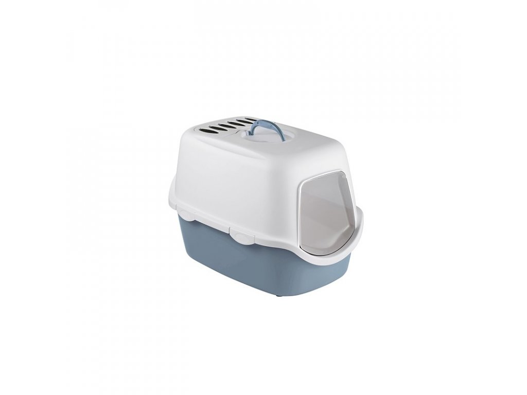8674 toaleta pro kocky cathy filter kocici wc s filtrem ocelove modra