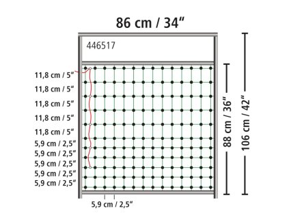 10375 brana k sitim pro elektricke ohradniky 105 cm