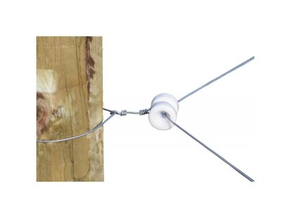 Izolátor rohový pro elektrický ohradník, porcelánový