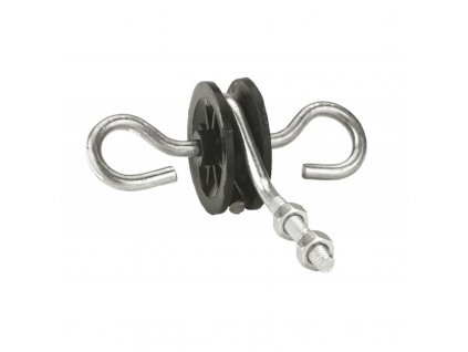 1247 2 izolator branovy distancni pro elektricky ohradnik se zavitem m6 a maticemi