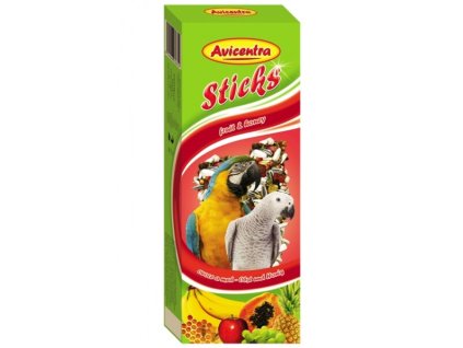 1623 avicentra tycinky velky papousek ovocna 2ks