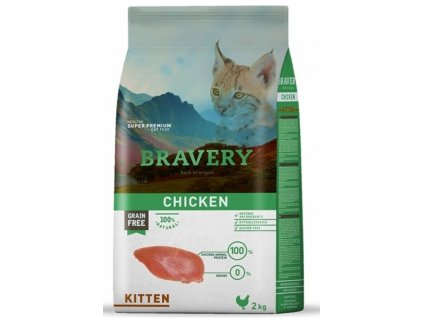 5697 bravery cat kitten grain free 2kg