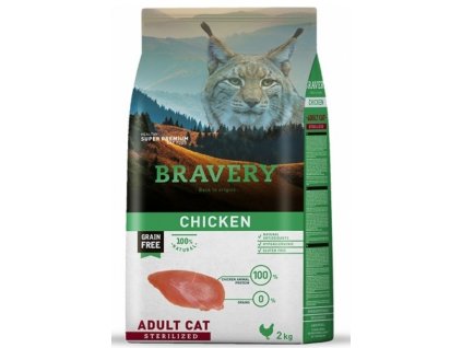 5712 bravery cat sterilized grain free chicken 2kg