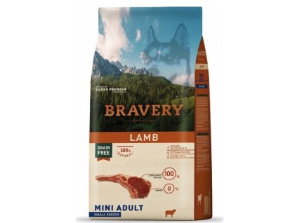 BRAVERY dog ADULT MINI Grain Free lamb 2kg Tenesco.cz