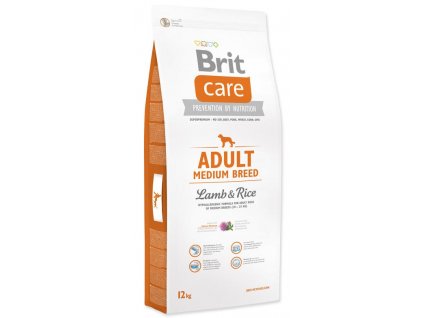 3522 brit care adult medium breed lamb rice 12kg