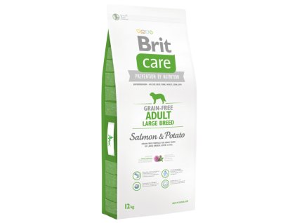 3576 brit care grain free adult large breed salmon potato 12kg