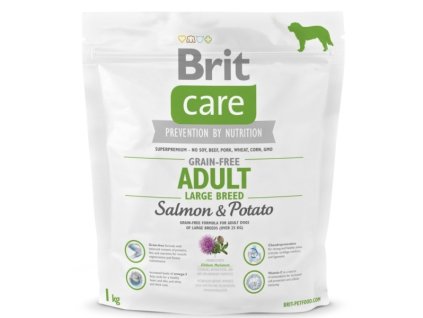 3582 brit care grain free adult large breed salmon potato 1kg