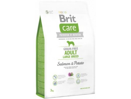 3579 brit care grain free adult large breed salmon potato 3kg