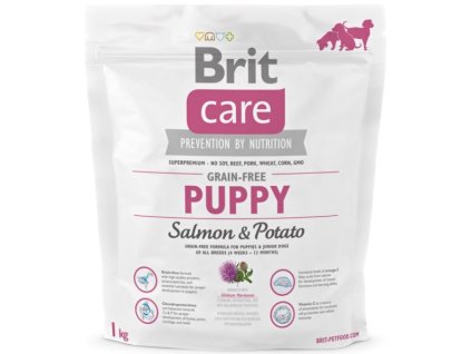 3555 brit care grain free puppy salmon potato 1kg