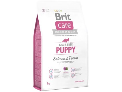 3552 brit care grain free puppy salmon potato 3kg
