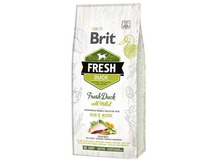 6927 brit fresh duck millet active run work 12kg
