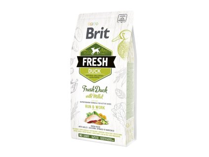6921 brit fresh duck millet active run work 2 5kg