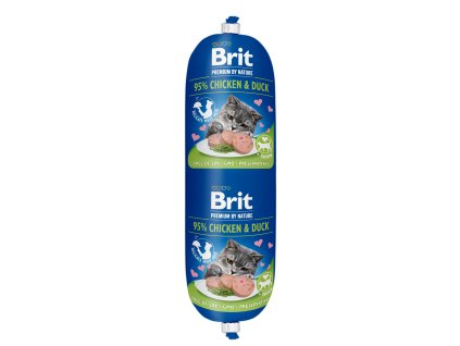 7011 brit premium sausage cat chicken duck 180g