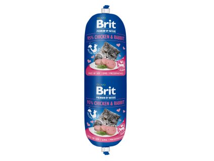 7017 brit premium sausage cat chicken rabbit 180g