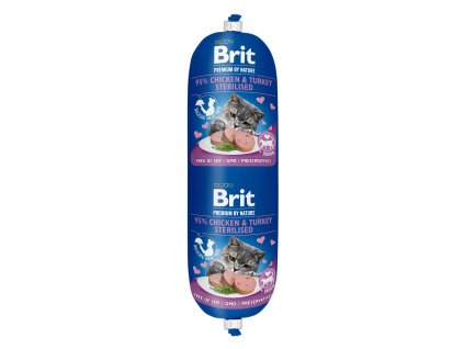 Brit Premium Sausage CAT Chicken & Turkey Sterilised 180g
