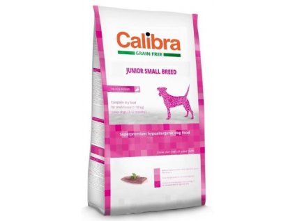 7836 calibra dog gf junior small breed duck 2kg