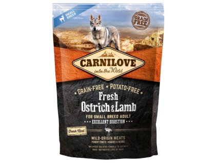 Carnilove Dog Fresh Ostrich & Lamb for small breed 1,5kg Tenesco.cz
