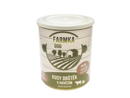 6987 farmka dog masova konzerva s drstkami 800g