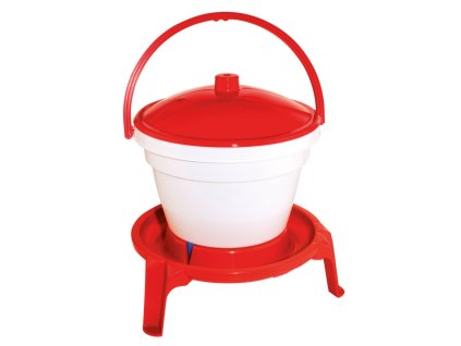 Napájecí kbelík pro drůbež, s podstavcem, 12 l