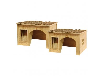1790 domek pro kraliky s jeslemi na seno 54 x 41 x 30 cm