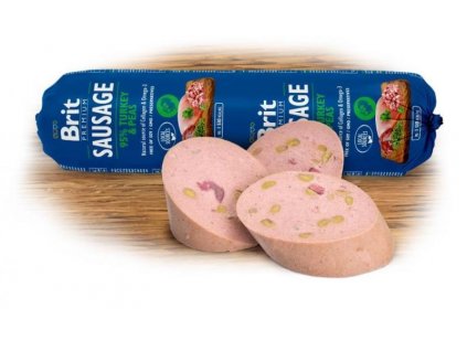 NEW Brit sausage turkey & pea 800g