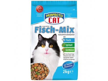 4773 perfecto cat granule rybi mix ryba zelenina 2kg