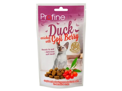 7026 profine cat semi moist snack duck goji berry 50g