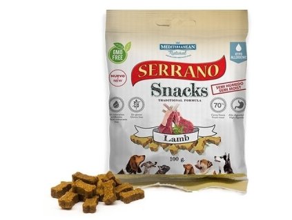 7164 serrano snack meditky jehneci 100g treninkove kosticky
