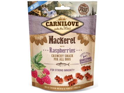 11250 carnilove dog crunchy snack mackerel raspberries 200g 3 1 zdarma