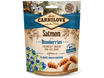 Carnilove Dog Crunchy Snack Salmon & Blueberries 200g 3+1 ZDARMA