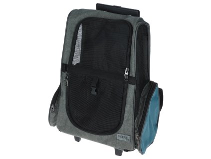 Cestovní taška pro psy na kolečkách Kerbl Vacation šedá modrá