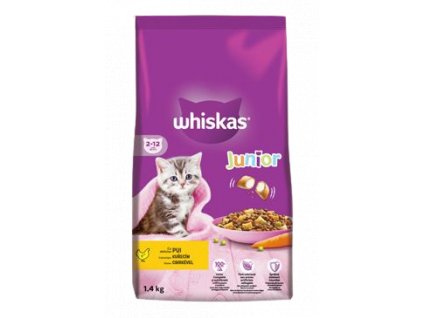 Whiskas Dry Junior s kuřecím 1,4 kg