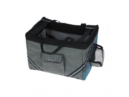 Cestovní taška na na kolo pro psa Vacation 38x29x25 cm, šedá/modrá