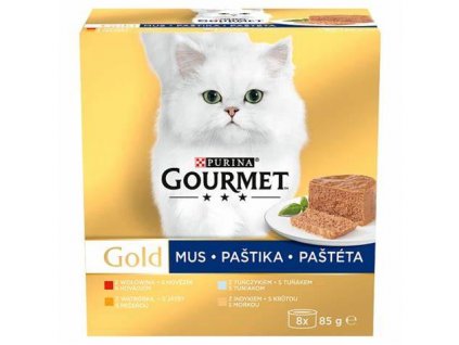 Gourmet gold (8 × 85 g) – paštiky - Konzerva pro kočky