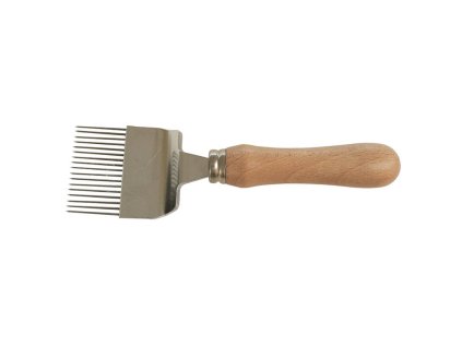 odsklepiacz widelcowy prosty z raczka drewniana