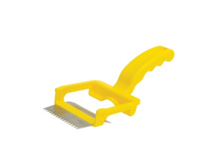 vidlicka odvickovaci nerezova s plastovou rukojeti