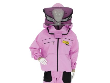 bunda s kloboukem zapinani na zip fialova