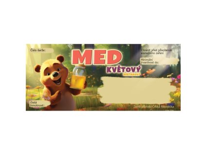 etikety 116x50 na kvetovy med 100ks