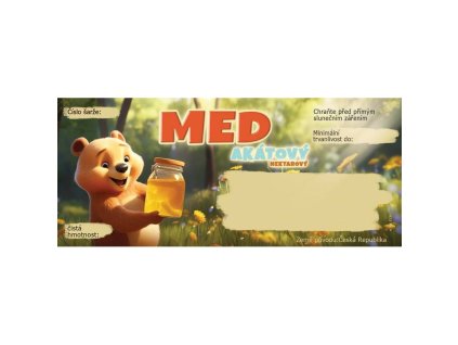 etikety 116x50 na akatovy med 100ks