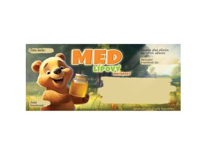 etikety 116x50 na lipovy med 100ks