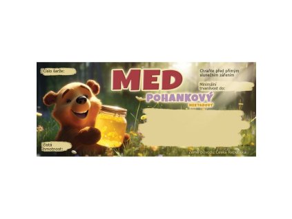 etikety 116x50 na pohankovy med 100ks