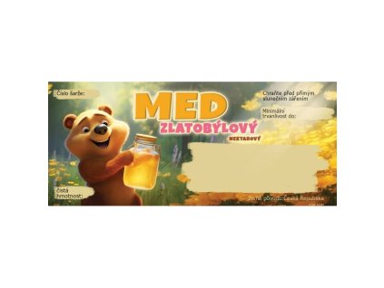 etikety 116x50 na zlatobylovy med 100ks