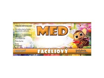 etikety 116x50 na med faceliovy 100ks