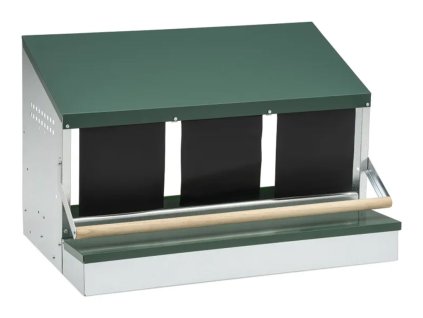 snaskove hnizdo pro slepice s bidlem a sbernym kosikem na vejce gaun 10094 trojmistne 1