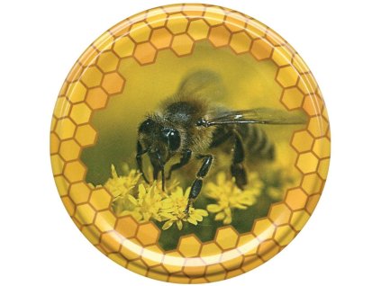 Víčko TO 82 Včelka na květě ND86, Ø82 mm (50 ks)