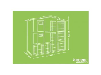 7570 kurnik pro slepice dvoupatrovy s vybehem 222x115x200cm vc dopravy
