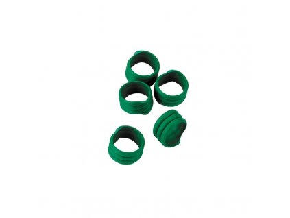 7738 krouzky na slepice spiralove 16 mm 20 ks zelena