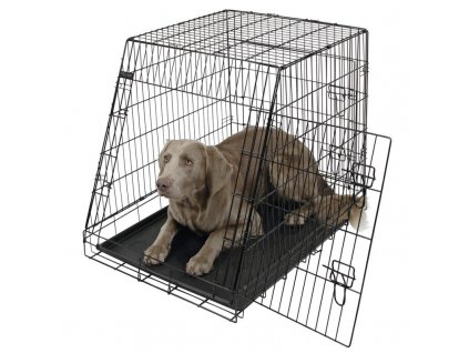 8119 prepravni box klec do auta pro psy 2 dvere zkosena 92 x 63 x 74 cm