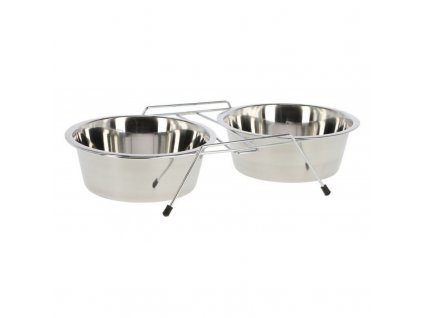 8293 miska pro psy a kocky dvojita se stojanem 2x900 ml