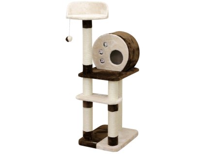 Škrabadlo pro kočky PLANET X kočičí domek, hnědá béžová